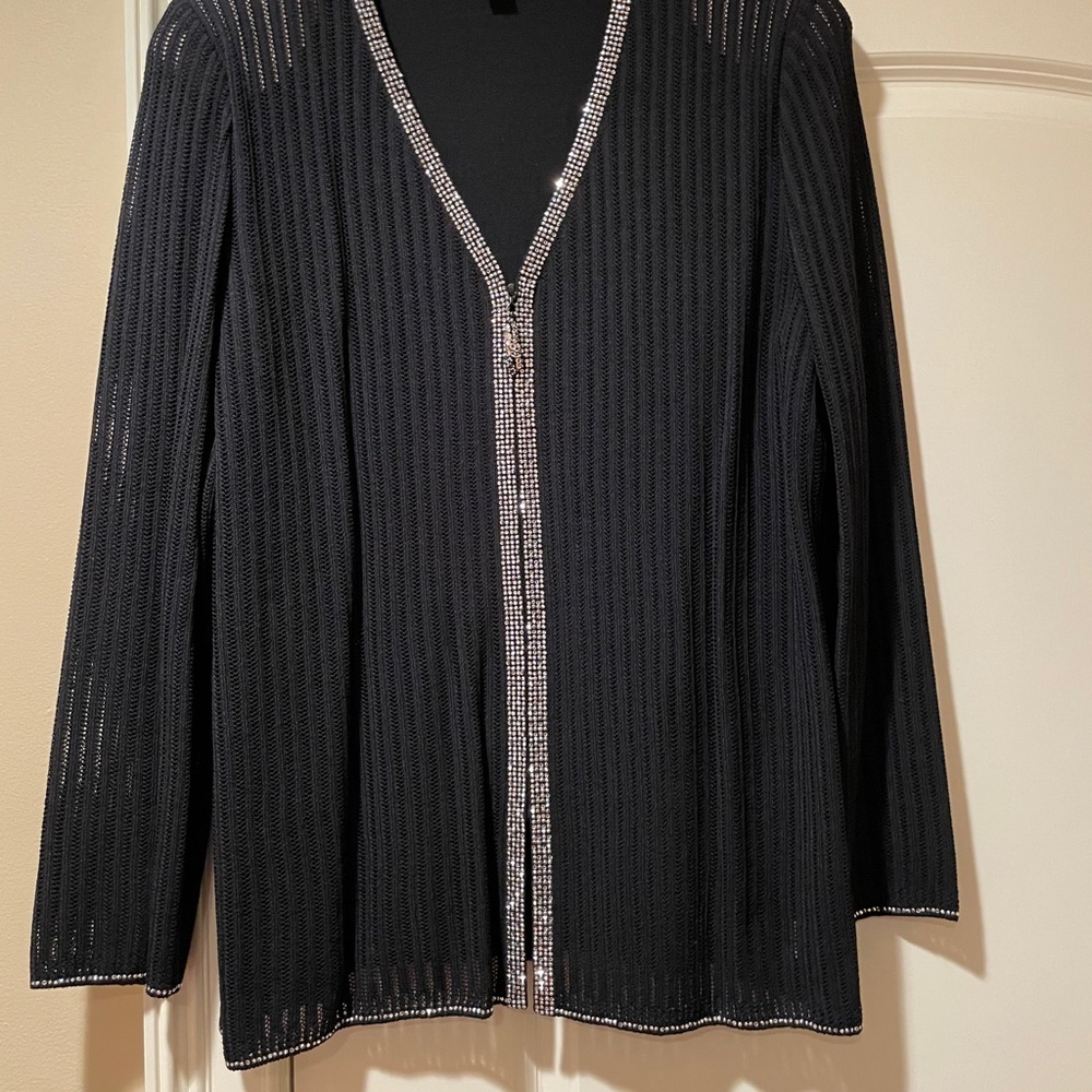 St. John Rhinestone Beaded Sweater